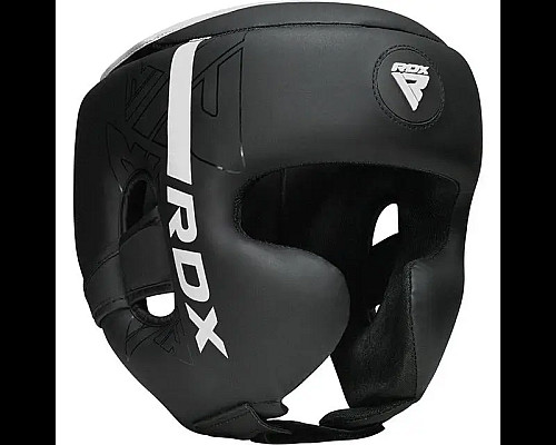 Шолом боксерський з капою RDX F6 KARA Matte розмір M, чорно-білий