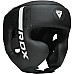 Шолом боксерський з капою RDX F6 KARA Matte розмір M, чорно-білий