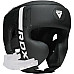 Шолом боксерський з капою RDX F6 KARA Matte розмір M, чорно-білий