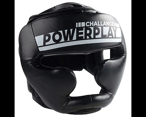 Шолом боксерський закритий PowerPlay 3048 розмір S, чорно-білий