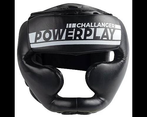 Шолом боксерський закритий PowerPlay 3048 розмір S, чорно-білий