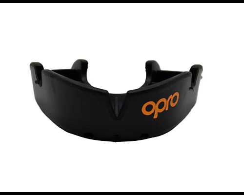 Капа боксерська доросла OPRO Bronze від 10 років чорна