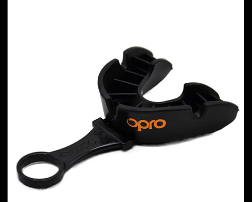 Капа боксерська доросла OPRO Bronze від 10 років чорна