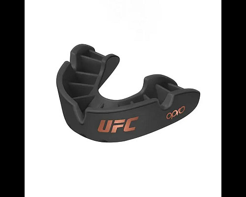 Капа боксерська доросла OPRO Bronze UFC Hologram від 10 років чорна