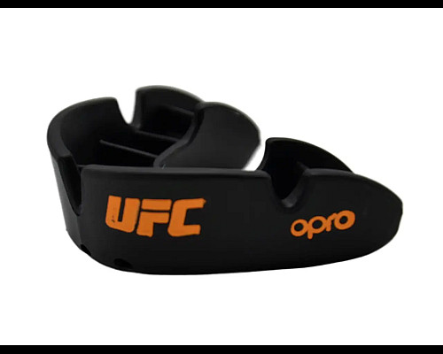 Капа боксерська доросла OPRO Bronze UFC Hologram від 10 років чорна