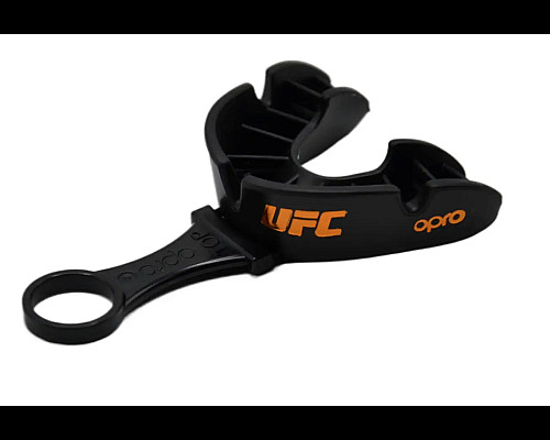 Капа боксерська доросла OPRO Bronze UFC Hologram від 10 років чорна