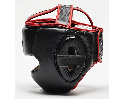 Шолом боксерський Leone Full Cover L, чорно-червоний