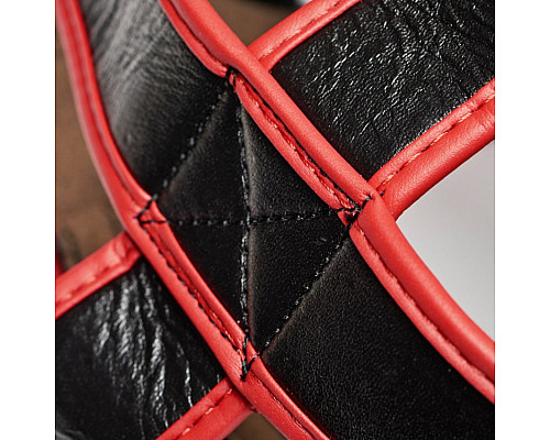 Шолом боксерський Leone Full Cover L, чорно-червоний