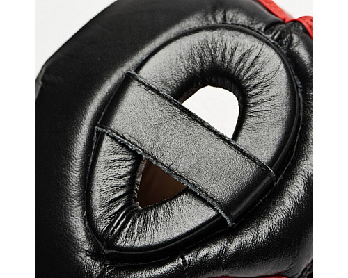 Шолом боксерський Leone Full Cover L, чорно-червоний