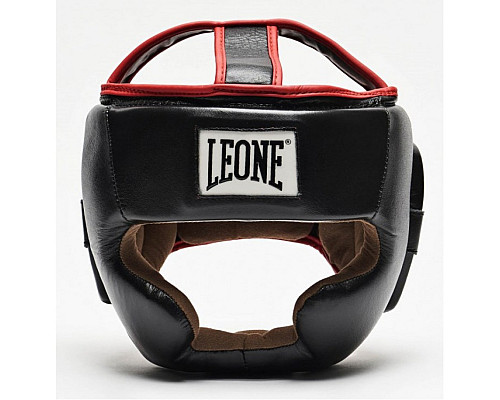 Шолом боксерський Leone Full Cover L, чорно-червоний