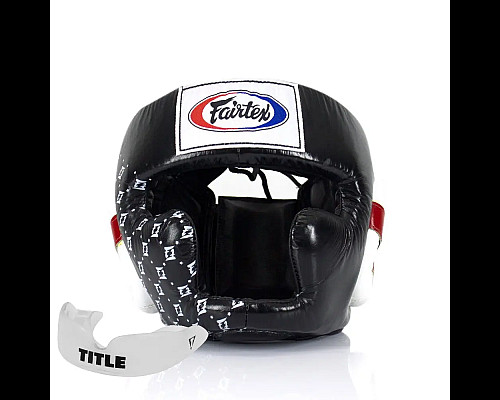 Шолом боксерський закритий Fairtex HG10 розмір M, чорний