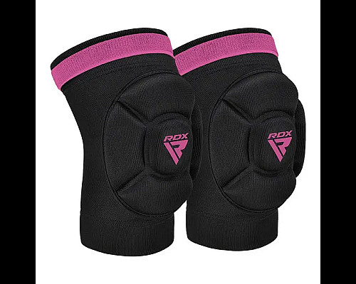 Наколінники спортивні RDX HOSIERY KNEE FOAM K5 M, чорно-рожеві