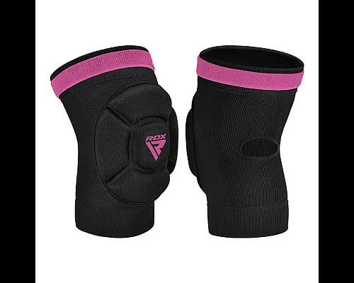 Наколінники спортивні RDX HOSIERY KNEE FOAM K5 M, чорно-рожеві