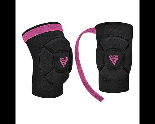 Наколінники спортивні RDX HOSIERY KNEE FOAM K5 M, чорно-рожеві
