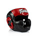 Шолом боксерський закритий Fairtex HG13 розмір L, чорно-червоний