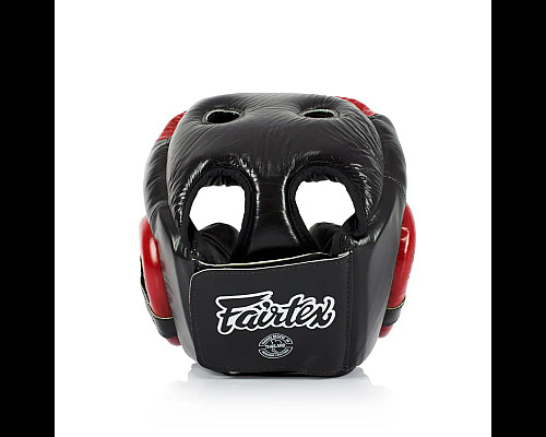Шолом боксерський закритий Fairtex HG13 розмір XL, чорно-червоний
