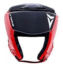 Шолом боксерський VNoks Lotta S/M, чорно-червоний