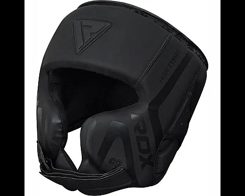 Шолом боксерський з капою RDX T15 Noir Cheek Protector розмір XL, чорний