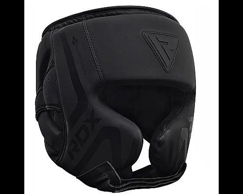 Шолом боксерський з капою RDX T15 Noir Cheek Protector розмір XL, чорний