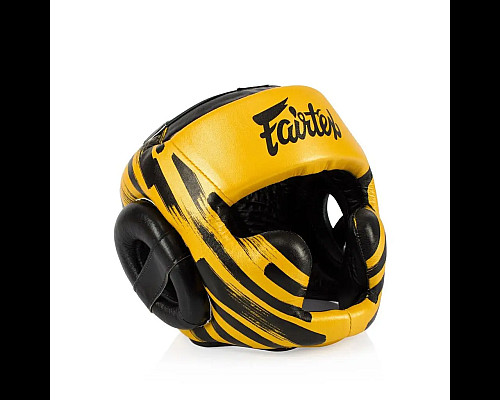 Шолом боксерський закритий Fairtex HG16 розмір XL, жовтий