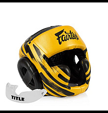 Шолом боксерський закритий Fairtex HG16 розмір L, жовтий