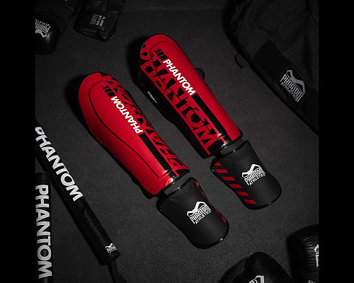 Захист гомілки та стопи Phantom APEX Striking S/M, червоний