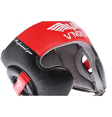 Шолом боксерський VNoks Potente XL, чорно-червоний