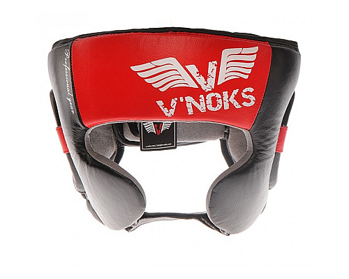 Шолом боксерський VNoks Potente XL, чорно-червоний