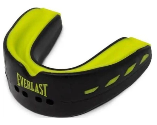 Капа боксерська доросла Everlast EVERSHIELD DOUBLE MOUTH GUARD, чорно-зелена