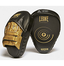 Лапи боксерські Leone Power Line, чорно-золотисті