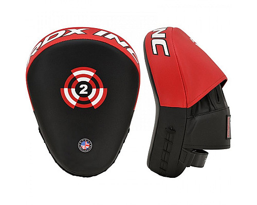 Лапи боксерські RDX T1, чорно-червоні