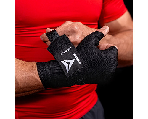 Бинти для боксу VNoks 40222 4,5 м, чорні