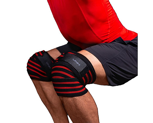 Бинти для присідань VNK 60081 2м, чорно-червоні