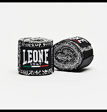Бинти для боксу Leone AB705 3,5 м, чорно-білі