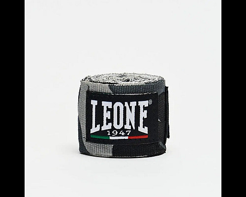 Бинти для боксу Leone AB705 3,5 м, сірий камуфляж