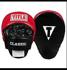 Лапи боксерські TITLE Classic Charge чорно-червоні