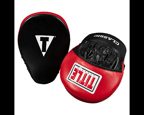 Лапи боксерські TITLE Classic Charge чорно-червоні