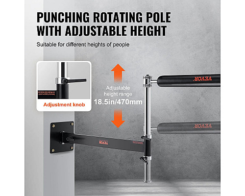 Боксерський гриф настінний VEVOR, чорний