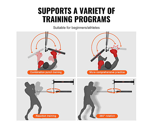 Боксерський гриф настінний VEVOR, чорний