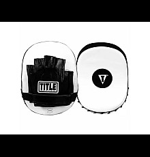 Лапи боксерські шкіряні TITLE Boxing Cobra чорно-білі