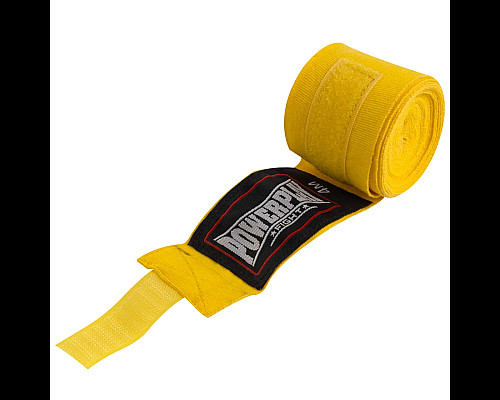 Бинти для боксу PowerPlay 3046 NYLON 4 м, жовті