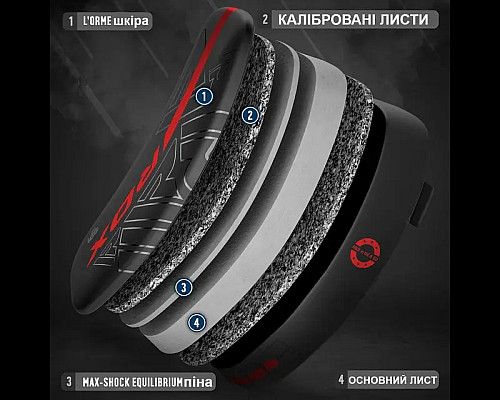 Пад для тайського боксу RDX ARM PAD F6 MATTE чорний