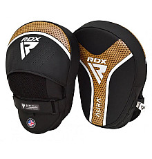 Лапи боксерські RDX T17 Aura, чорно-золотисті