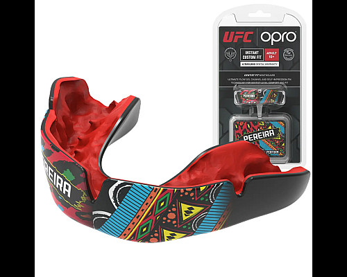 Капа боксерська доросла OPRO UFC Collection Alex Pereira від 11 років, чорна