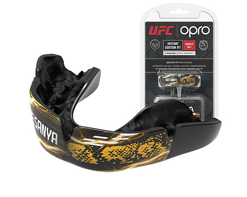 Капа боксерська доросла OPRO UFC Collection Israel Adesanya від 11 років, чорна