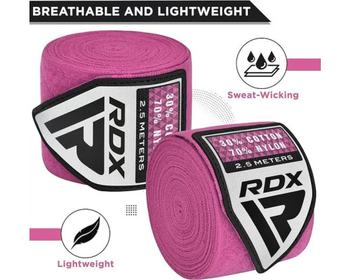 Бинти RDX HAND WRAPS 2,5 м, рожеві