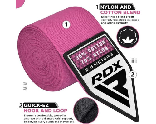Бинти RDX HAND WRAPS 2,5 м, рожеві