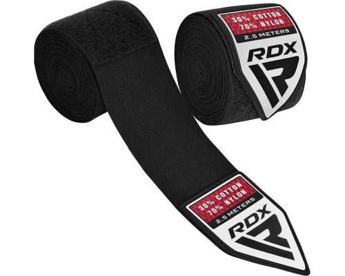 Бинти RDX HAND WRAPS 2,5 м,, чорно-білі