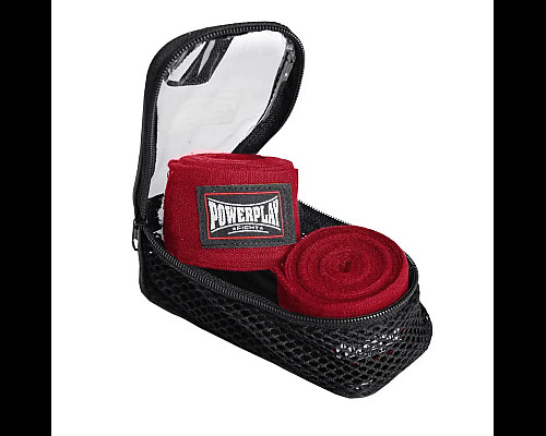 Бинти для боксу PowerPlay 3047 Lycra 4,5 м, червоні