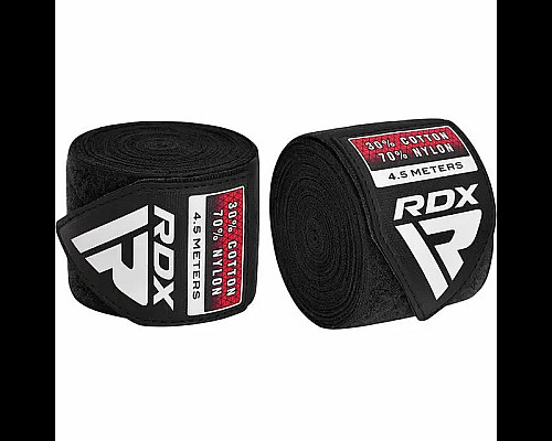 Бинти для боксу RDX WX Professional 4,5 м, чорні